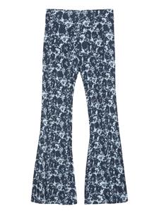 Kenzo Flower Camo flared broek - Blauw