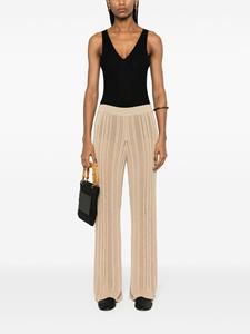 bymalenebirger By Malene Birger Kiraz flared gebreide broek - Beige