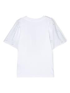 Molo Ritza T-shirt met broderie anglaise - Wit