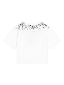 dolce&gabbanakids Dolce & Gabbana Kids T-shirt verfraaid met kristallen - Wit