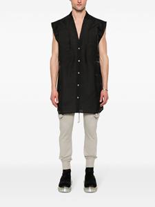 rickowens Rick Owens Gerafelde spencer met uitgesneden details - Zwart