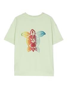 vilebrequinkids Vilebrequin Kids Katoenen T-shirt met logoprint - Groen