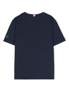 mc2saintbarthkids MC2 Saint Barth Kids Katoenen T-shirt met geborduurd logo - Blauw