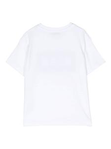 msgmkids MSGM Kids Katoenen T-shirt met logoprint - Wit