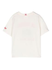 mc2saintbarthkids MC2 Saint Barth Kids Katoenen T-shirt met logoprint - Beige