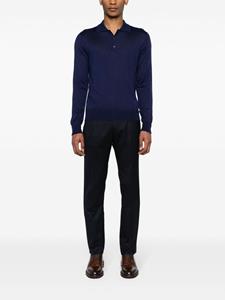 Corneliani Fijngebreid poloshirt - Blauw
