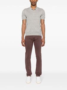 Corneliani Gebreid poloshirt - Grijs