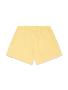 emporioarmanikids Emporio Armani Kids Shorts met logo jacquard van katoenblend - Geel