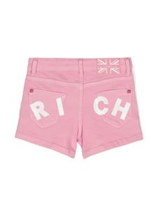 johnrichmondjunior John Richmond Junior Shorts met logoprint - Roze