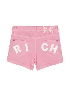 John Richmond Junior Shorts met logoprint - Roze