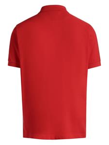 Bally logo-embroidered organic cotton polo shirt - Rood