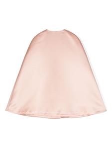 elisabettafranchilamiabambina Elisabetta Franchi La Mia Bambina Satijnen cape met logoplakkaat - Roze