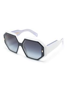 cutler&gross Cutler & Gross 9324 Square zonnebril met geometrisch montuur - Wit