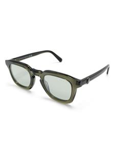 Moncler Eyewear Gradd zonnebril met vierkant montuur - Groen