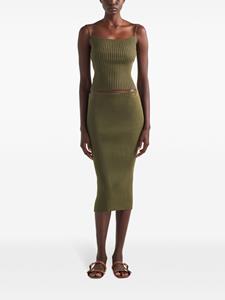 Prada Ribgebreide rok - Groen