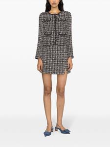 Self-Portrait bouclé-design tweed miniskirt - Zwart