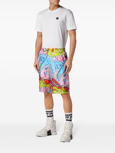 philippplein Philipp Plein Zijden bermuda shorts - Blauw