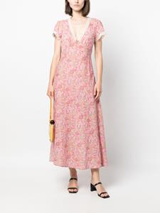 Rixo Midi-jurk met bloemenprint - Roze