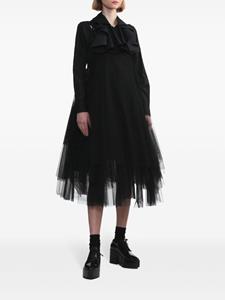 Noir Kei Ninomiya Midi-jurk met tule - Zwart