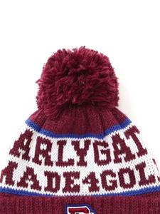 pearlygates PEARLY GATES Muts met intarsia logo en pompon - Rood