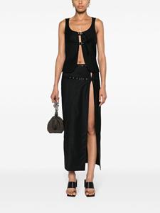 Aya Muse Kura side-slit pencil skirt - Zwart