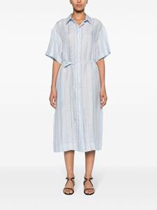 Peserico pinstriped linen shirtdress - Blauw