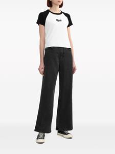 CHOCOOLATE Jeans met wijde pijpen - Zwart