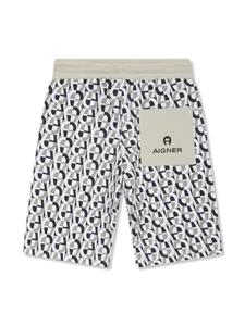 aignerkids Aigner Kids Katoenen trainingsbroek met monogram - Wit