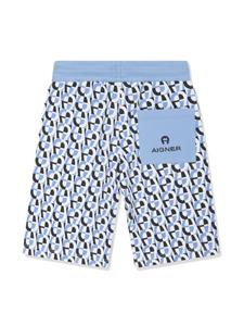 aignerkids Aigner Kids Katoenen trainingsbroek met monogram - Blauw