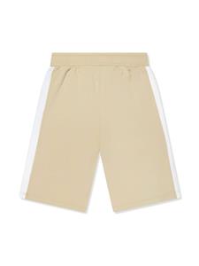 Aigner Kids logo-appliqué cotton track shorts - Beige