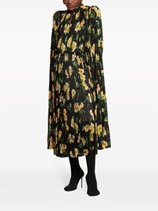 Balenciaga Plooirok met bloemenprint - Zwart