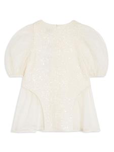 Eirene Shirt met pofmouwen - Beige