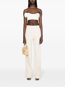 Valentino Garavani Toile Iconographe flocked tailored trousers - Wit