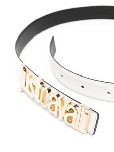 justcavalli Just Cavalli Leren riem met logo - Wit