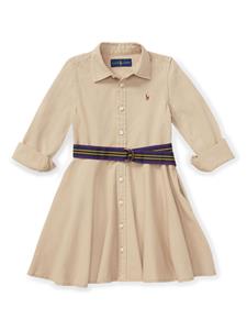 Ralph Lauren Kids Katoenen shirtjurk - Bruin