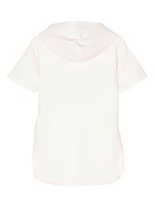 Emporio Armani Kids Jersey mini-jurk met geborduurde draak - Beige