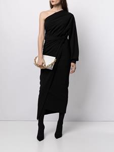 Balenciaga Asymmetrische wikkeljurk - Zwart