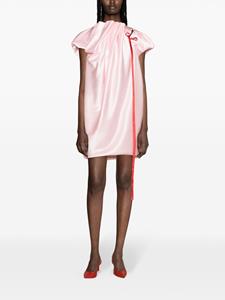 Simone Rocha pleat-detail satin minidress - Roze