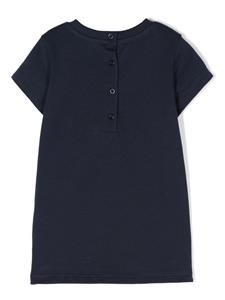 balmainkids Balmain Kids T-shirtjurk met logoprint - Blauw