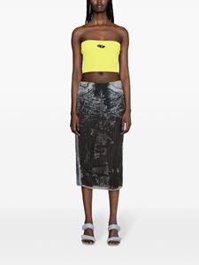 Diesel De-Pra-Fse1 denim midi-rok - Zwart