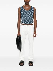 ETRO pattern-jacquard straight-leg jeans - Beige