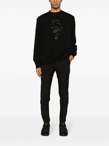 Karl Lagerfeld Sweater met logo-reliëf - Zwart