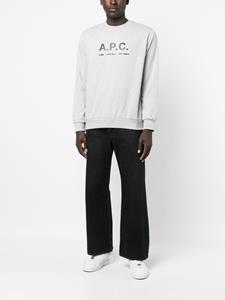 A.P.C. Sweater met logoprint - Grijs