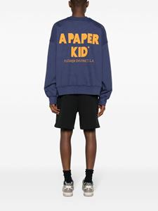 apaperkid A Paper Kid Sweater met logoprint - Blauw