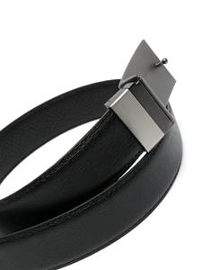 justcavalli Just Cavalli Leren riem met logo-reliëf - Zwart