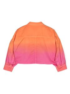philosophydilorenzoserafinikids Philosophy Di Lorenzo Serafini Kids Cropped shirt met kleurverloop - Oranje