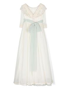 manuelamacías Manuela Macías Jurk met ruches - Beige