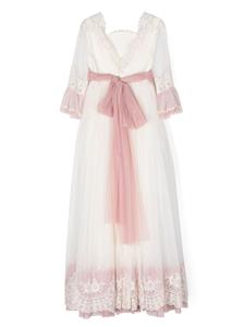 manuelamacías Manuela Macías Odette jurk met empire taille - Wit