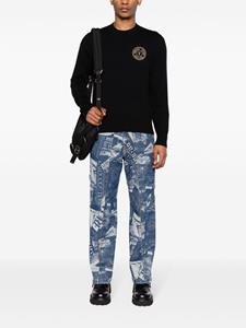 Versace Jeans Couture Trui met ronde hals - Zwart