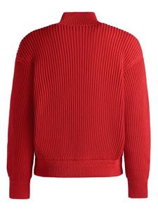 Bally Ribgebreide trui met hoge hals - Rood